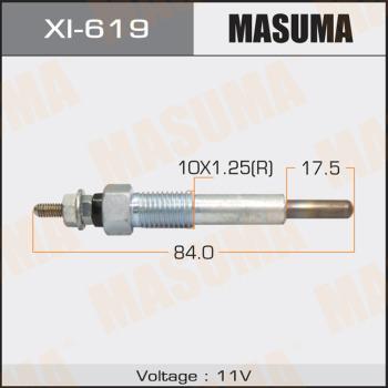MASUMA XI619 - Свеча накаливания ISUZU BIGHORN MASUMA XI-619 autodif.ru