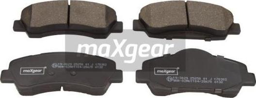 Maxgear 19-3029 - Тормозные колодки, дисковые, комплект autodif.ru