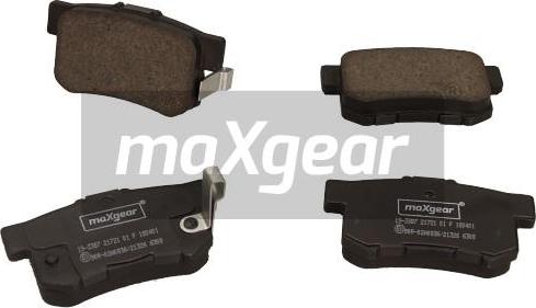 Maxgear 19-3387 - Тормозные колодки, дисковые, комплект autodif.ru