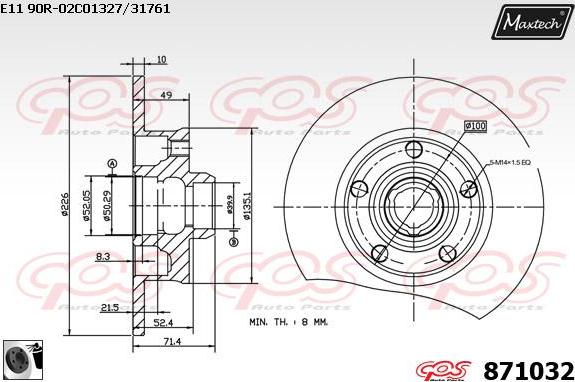 Maxtech 851099 - Тормозной диск autodif.ru