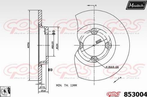 Maxtech 853004.0080 - Тормозной диск autodif.ru