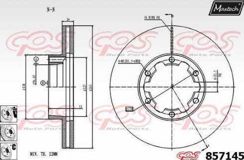 Maxtech 857145.6980 - Тормозной диск autodif.ru