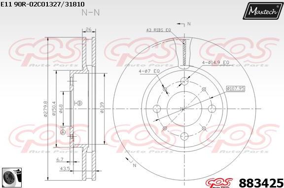 Maxtech 875607 - Тормозной диск autodif.ru