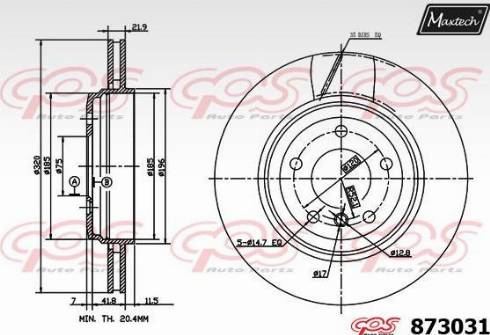 Maxtech 873031.0000 - Тормозной диск autodif.ru