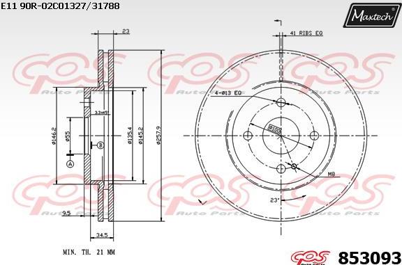 Maxtech 70200686 - Ремкомплект, тормозной суппорт autodif.ru