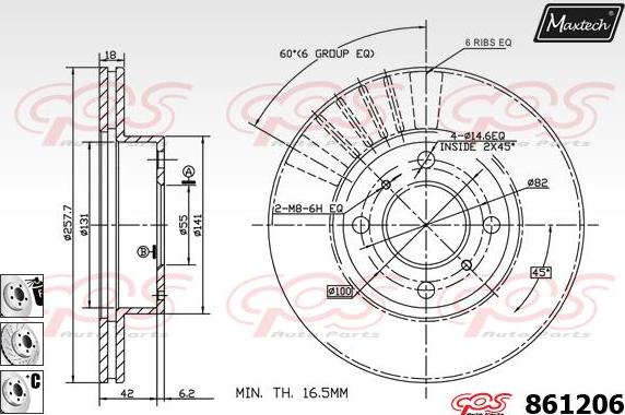 Maxtech 70200799 - Ремкомплект, тормозной суппорт autodif.ru