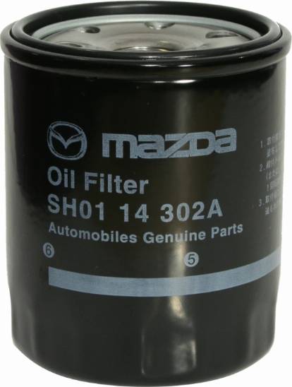 MAZDA SH0114302A - Фильтр масляный двигателя Mazda CX3, CX5, MX5, Mazda 2/3/6 autodif.ru