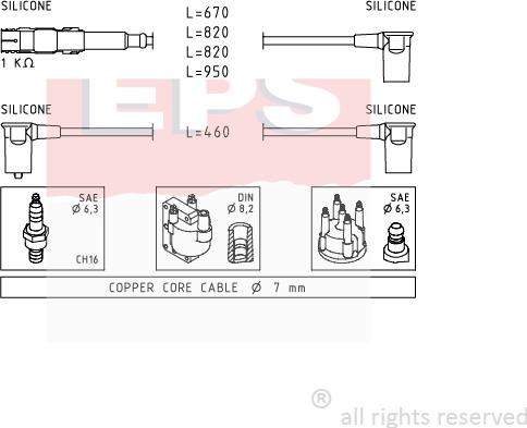 MDR EPS-1501 654 - Комплект проводов зажигания autodif.ru