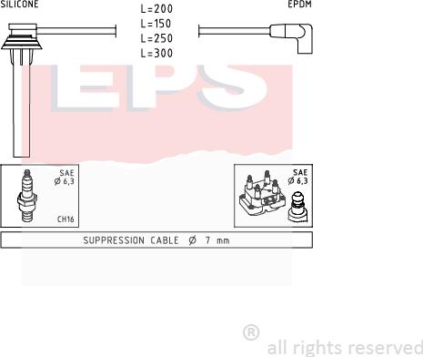 MDR EPS-1501 719 - Комплект проводов зажигания autodif.ru