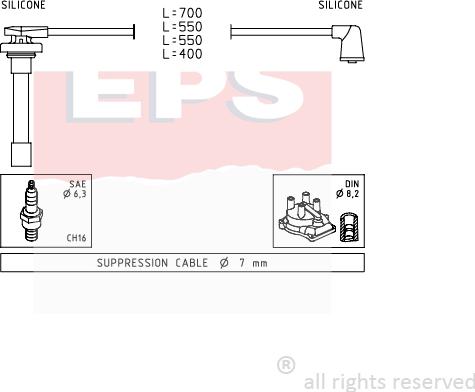 MDR EPS-1501 711 - Комплект проводов зажигания autodif.ru