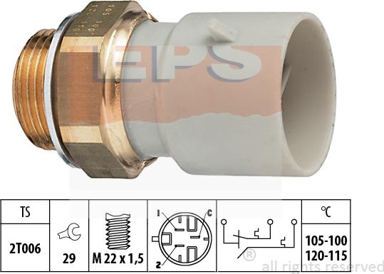 MDR EPS-1850 649 - Термовыключатель, вентилятор радиатора / кондиционера autodif.ru