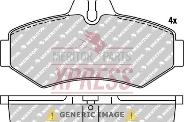 Meritor MDP1102 - Тормозные колодки, дисковые, комплект autodif.ru