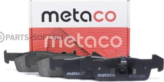 METACO 3000-184 - Тормозные колодки, дисковые, комплект autodif.ru