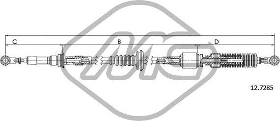 Metalcaucho 80739 - Трос, наконечник, ступенчатая коробка передач autodif.ru
