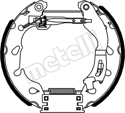 Metelli 51-0551 - Комплект тормозных колодок, барабанные autodif.ru