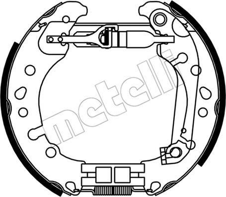 Metelli 51-0530 - Комплект тормозных колодок, барабанные autodif.ru