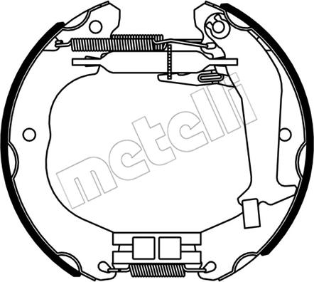 Metelli 51-0533 - Комплект тормозных колодок, барабанные autodif.ru