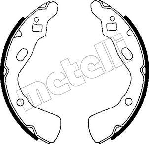 Metelli 53-0206 - Комплект тормозных колодок, барабанные autodif.ru