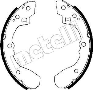 Metelli 53-0201 - Комплект тормозных колодок, барабанные autodif.ru