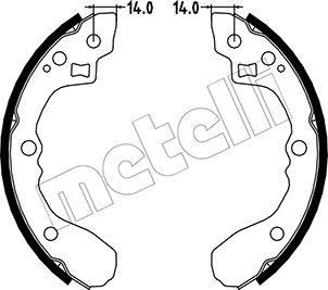 Metelli 53-0217 - Комплект тормозных колодок, барабанные autodif.ru