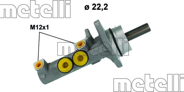 Metelli 05-1258 - Главный тормозной цилиндр autodif.ru