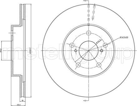 Metelli 23-0509 - Тормозной диск autodif.ru