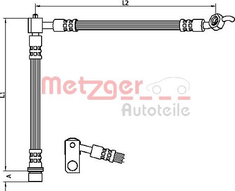 Metzger 4110103 - Тормозной шланг autodif.ru