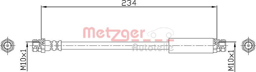 Metzger 4110359 - Тормозной шланг autodif.ru