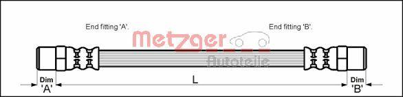 Metzger 4111681 - Тормозной шланг autodif.ru