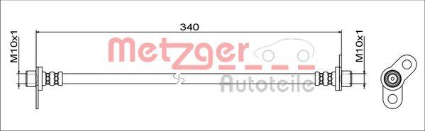 Metzger 4111744 - Тормозной шланг autodif.ru