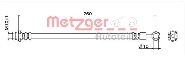 Metzger 4111743 - Тормозной шланг autodif.ru