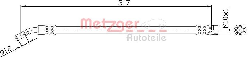 Metzger 4113680 - Тормозной шланг autodif.ru
