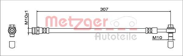 Metzger 4112041 - Тормозной шланг autodif.ru