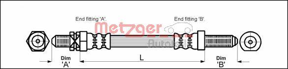 Metzger 4112102 - Тормозной шланг autodif.ru