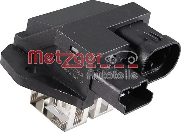 Metzger 0917359 - Дополнительный резистор, электромотор - вентилятор радиатора autodif.ru
