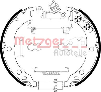 Metzger 0152019 - Комплект тормозов, ручник, парковка autodif.ru