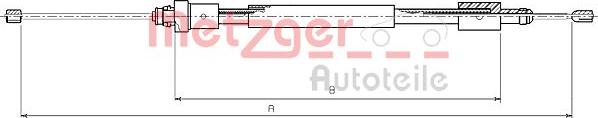 Metzger 10.4705 - Тросик, cтояночный тормоз autodif.ru