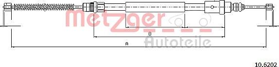 Metzger 10.6202 - Тросик, cтояночный тормоз autodif.ru