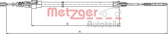 Metzger 10.7406 - Тросик, cтояночный тормоз autodif.ru
