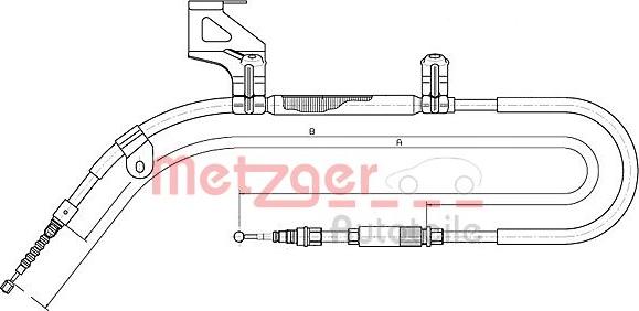 Metzger 10.7482 - Тросик, cтояночный тормоз autodif.ru