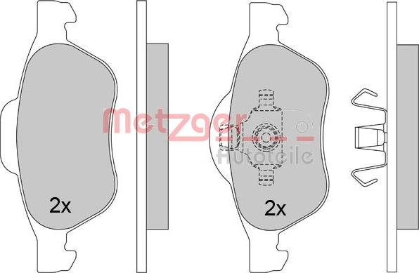 Metzger 1170462 - Тормозные колодки, дисковые, комплект autodif.ru