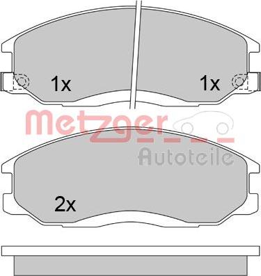 Metzger 1170402 - Тормозные колодки, дисковые, комплект autodif.ru