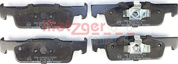 Metzger 1170621 - Колодки с накладками в сборе для дисковых тормозов autodif.ru