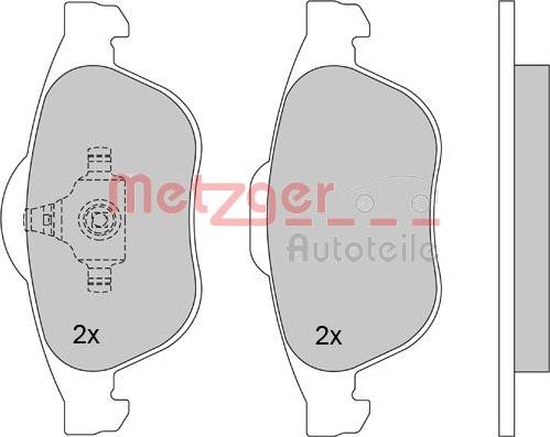 Metzger 1170161 - Тормозные колодки, дисковые, комплект autodif.ru