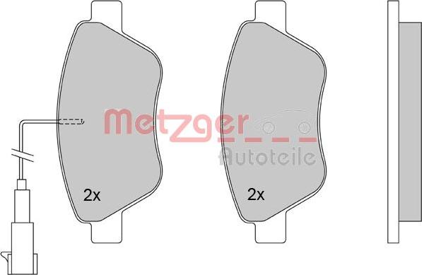 Metzger 1170117 - Тормозные колодки, дисковые, комплект autodif.ru