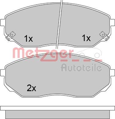 Metzger 1170297 - Тормозные колодки, дисковые, комплект autodif.ru