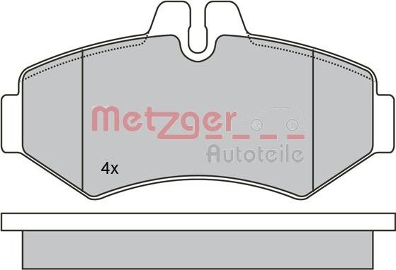Metzger 1170274 - Тормозные колодки, дисковые, комплект autodif.ru