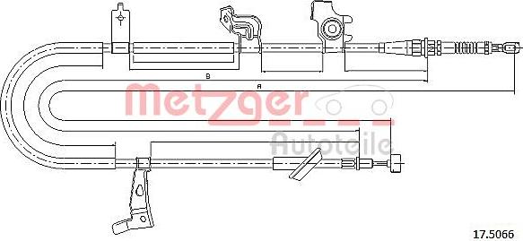 Metzger 17.5066 - Тросик, cтояночный тормоз autodif.ru
