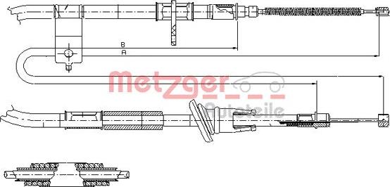Metzger 17.2511 - Тросик, cтояночный тормоз autodif.ru