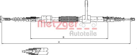 Metzger 251.34 - Тросик, cтояночный тормоз autodif.ru